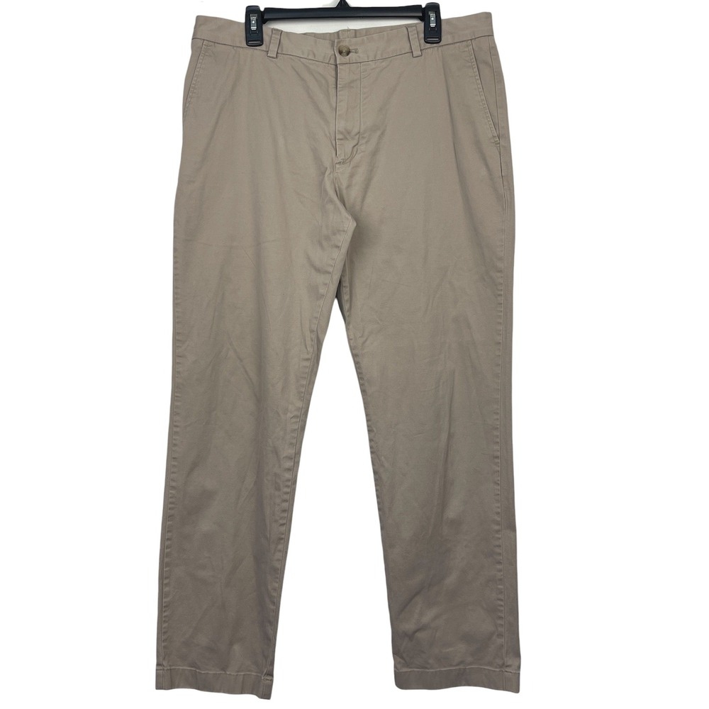 Vineyard Vines Breaker Pant Chino 36x32 Stretch Cotton Khaki Tan Chino Preppy